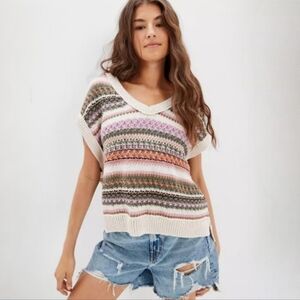 AE Oversized Sweater Vest Womens Size XS